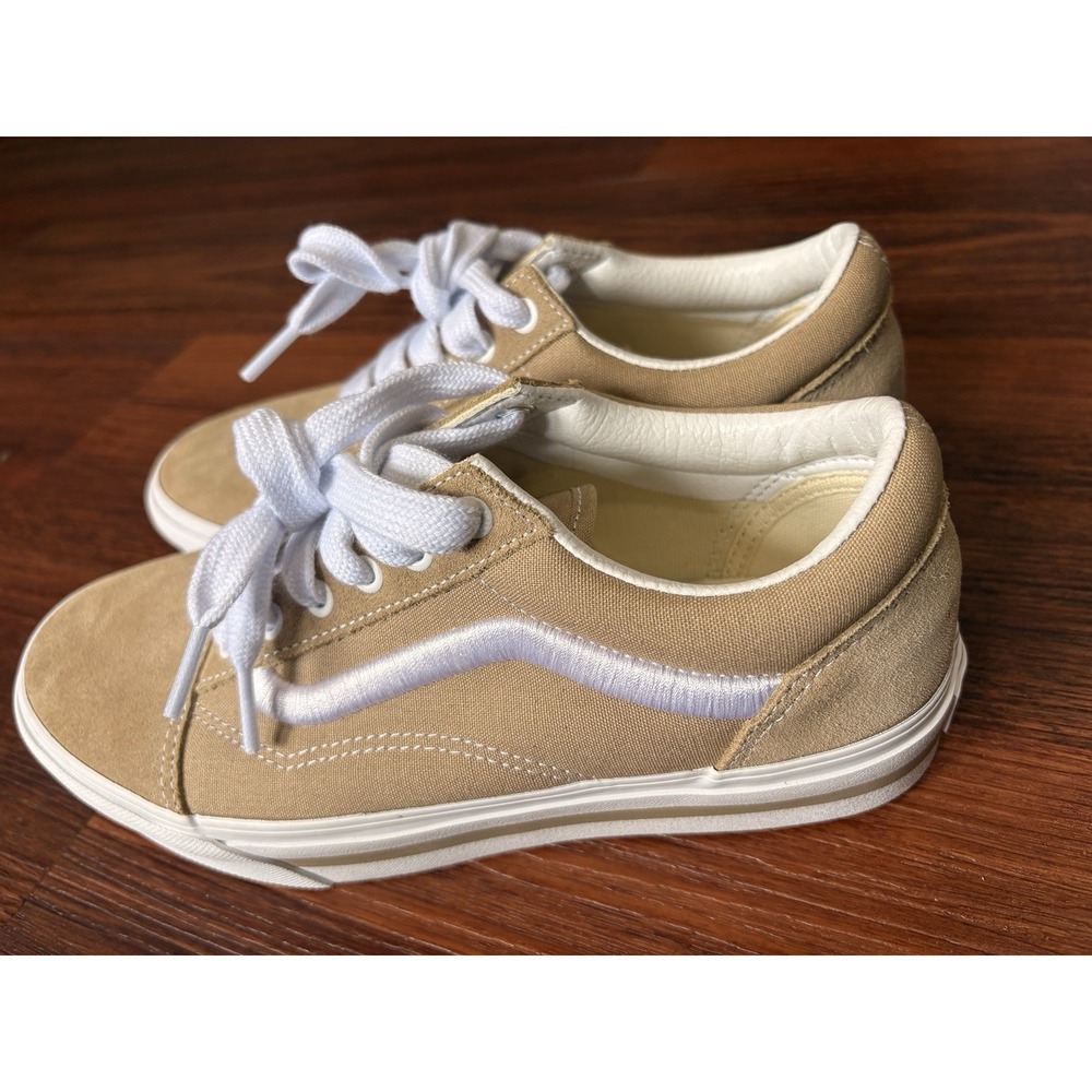 Vans Old Skool Tan Suede Youth US 7 UK 6 EU 39 Shoes Sneakers Low Top Brand New